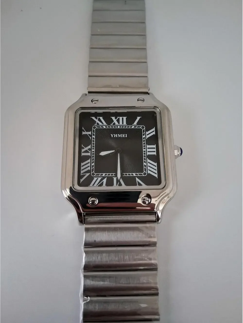 Men's Luxury Square Dial Stainless‎ Black Watch